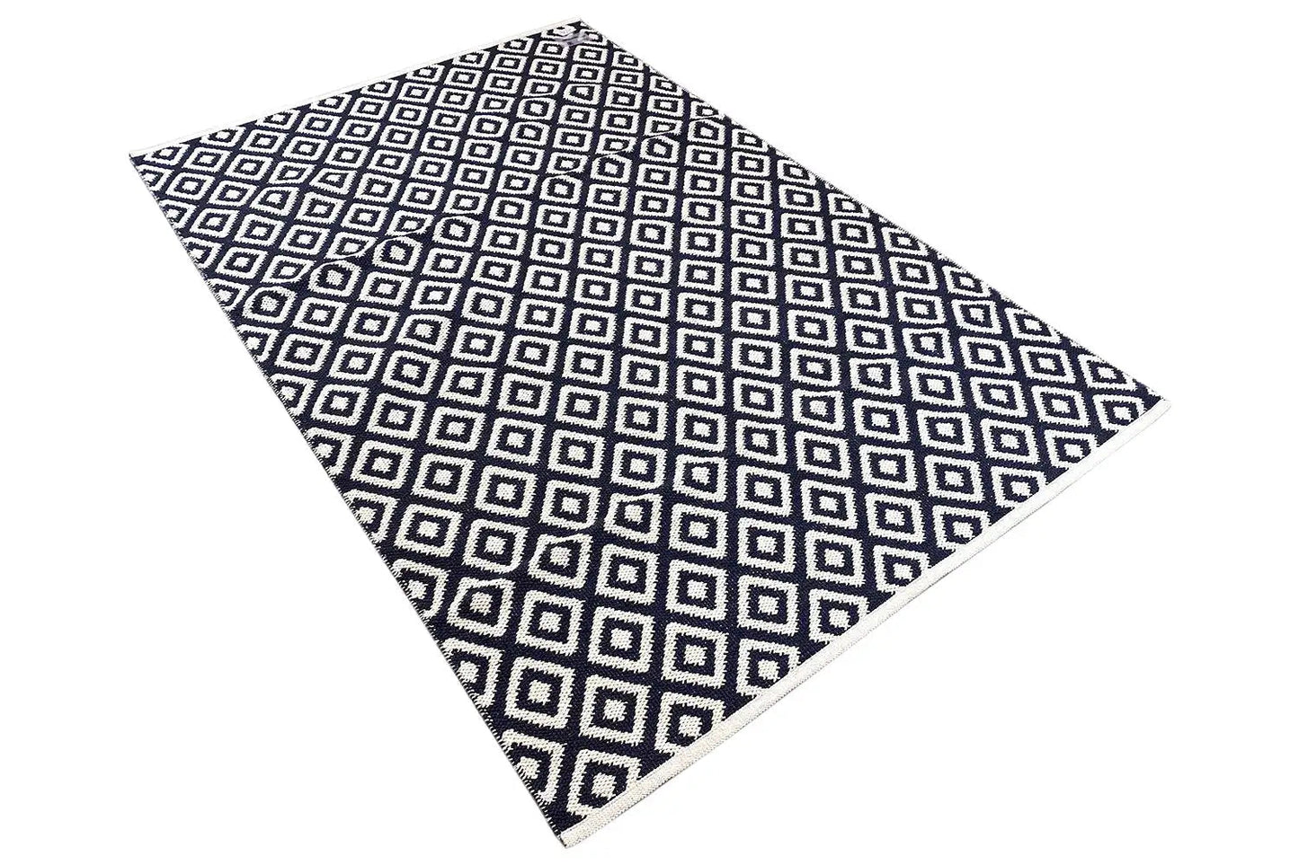 Moderne Kelim - Samak 04 Black - German Carpet Shop