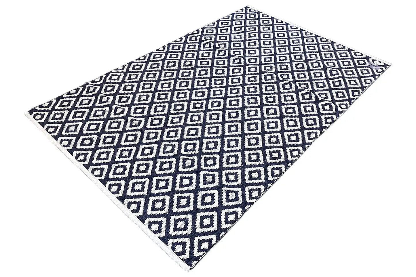 Moderne Kelim - Samak 04 Black - German Carpet Shop