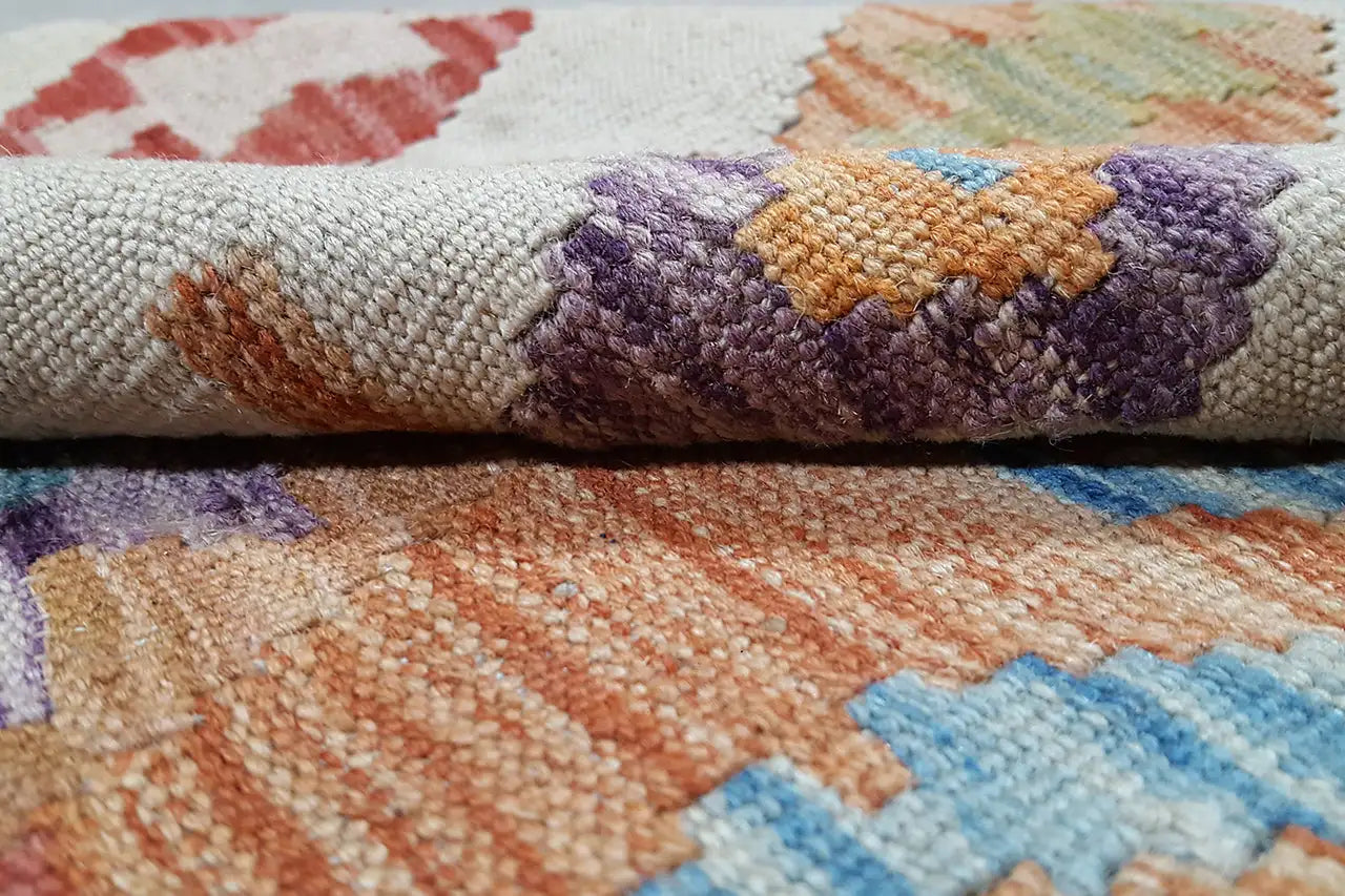 Kelim Afghan - 2655 (153x104 cm) - Premium Kelim from German Carpet Shop - Just €99! Shop now at German Carpet Shop