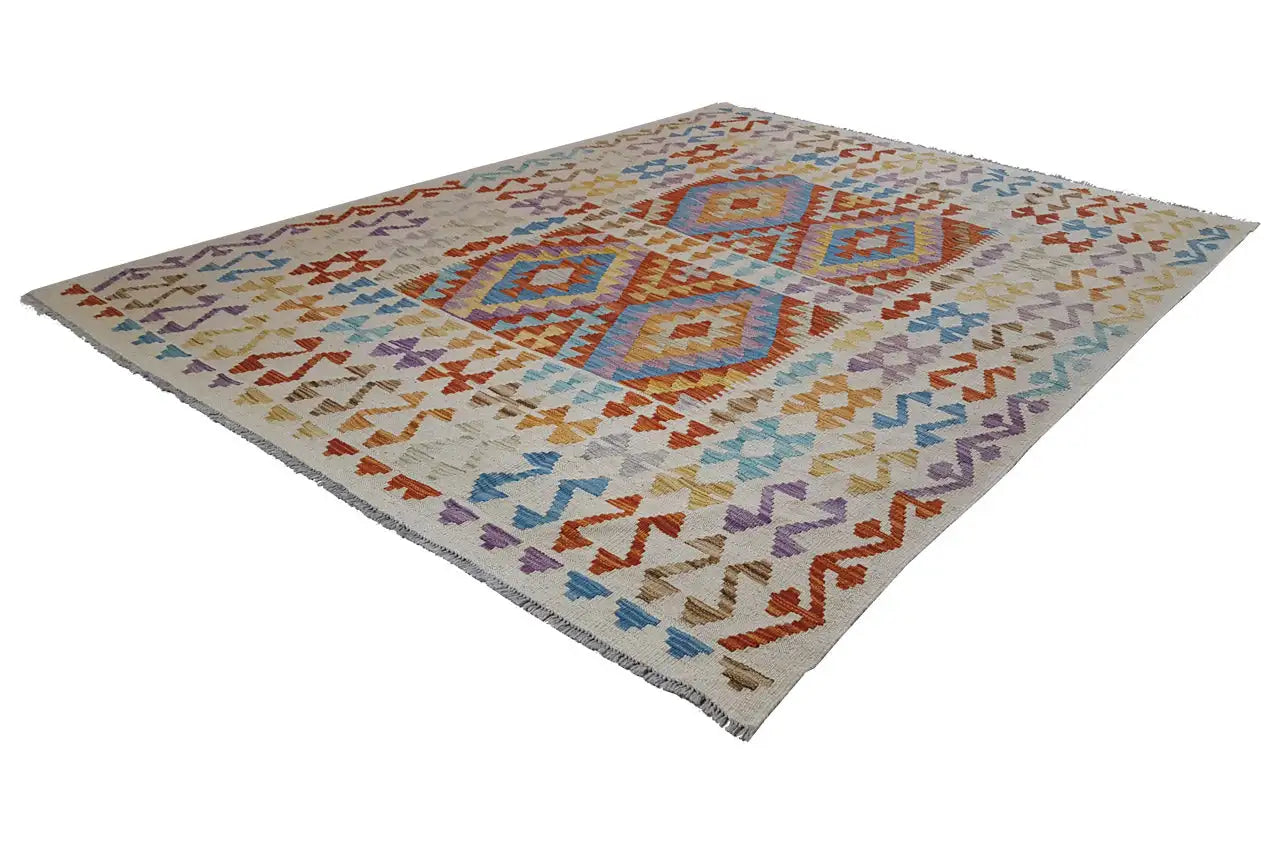 Kelim Afghan 2757 (205x161 cm) - Premium Kelim from German Carpet Shop - Just €269! Shop now at German Carpet Shop