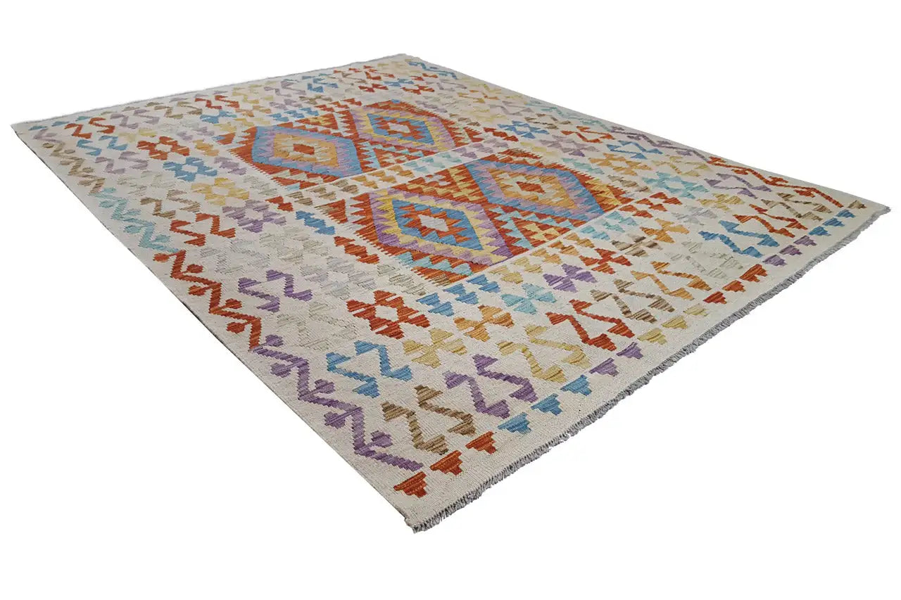 Kelim Afghan 2757 (205x161 cm) - Premium Kelim from German Carpet Shop - Just €269! Shop now at German Carpet Shop
