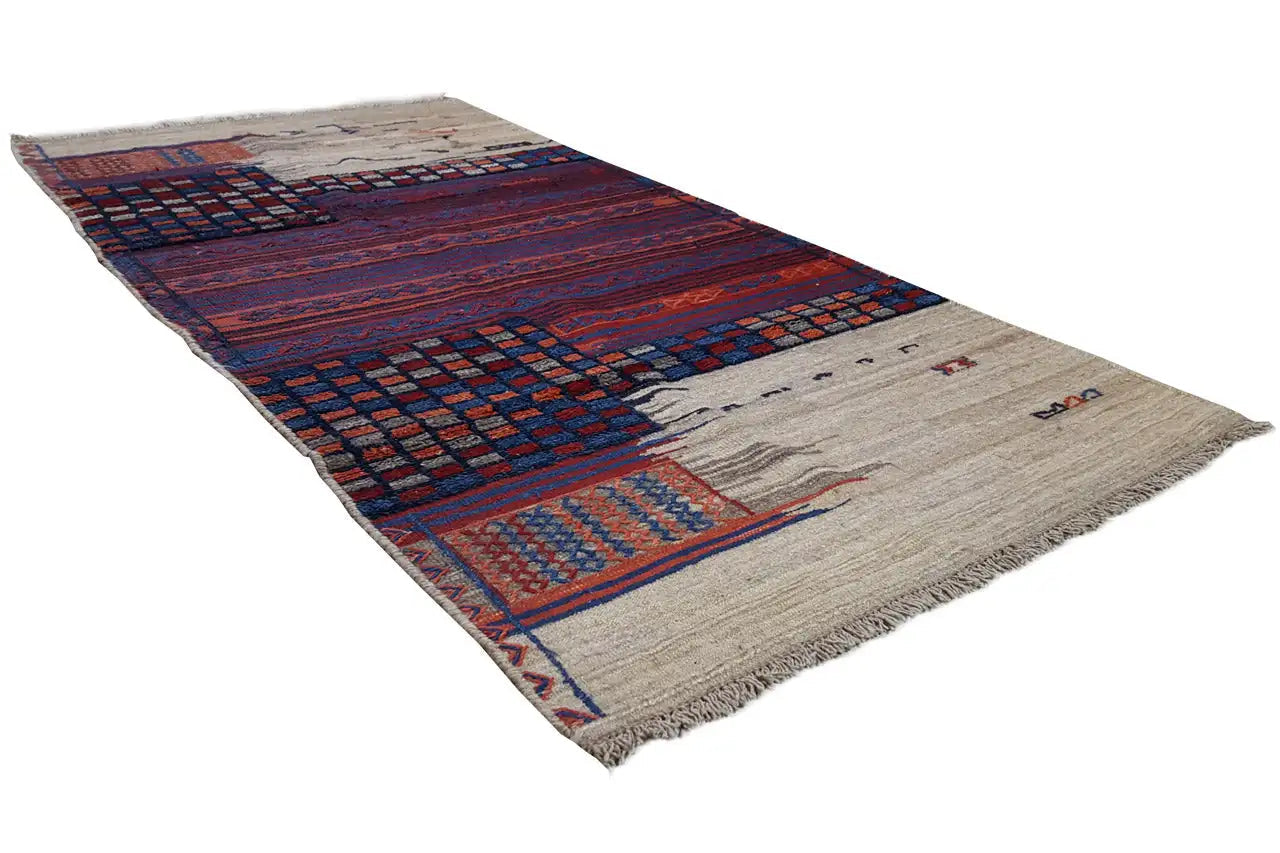 Bakhtiari Kelim - (208x104 cm) - Premium Teppich from German Carpet - Just €799! Shop now at German Carpet Shop