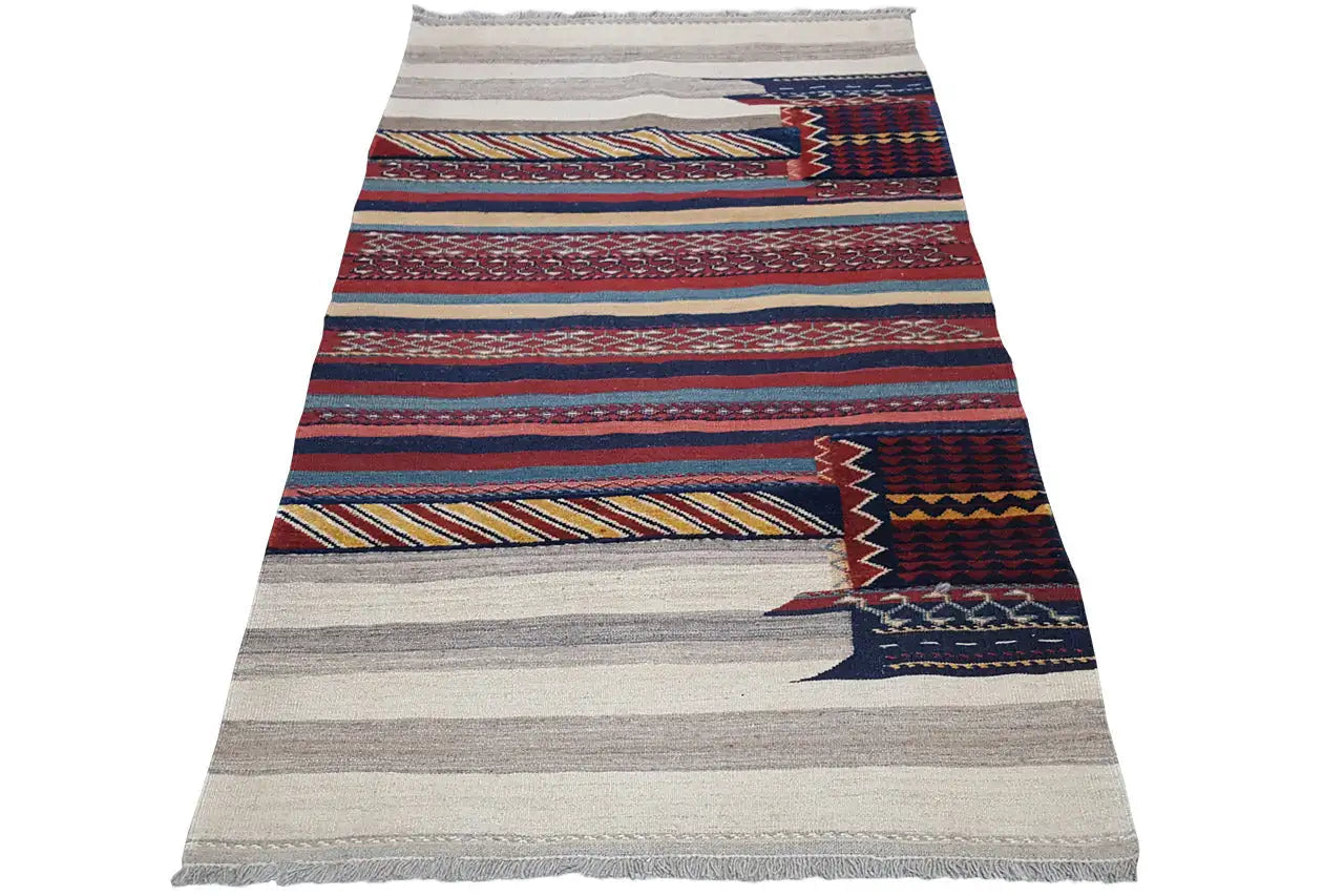 Bakhtiari Kelim - (212x105 cm) - Premium Teppich from German Carpet - Just €749! Shop now at German Carpet Shop