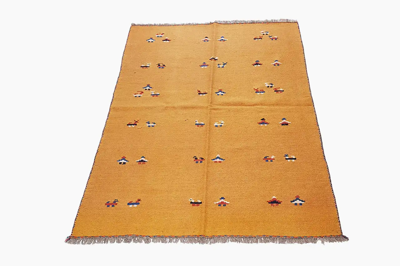 Kilim Qashqai -2124 (150x100 cm) - Premium Kelim from German Carpet Shop - Just €110! Shop now at German Carpet Shop