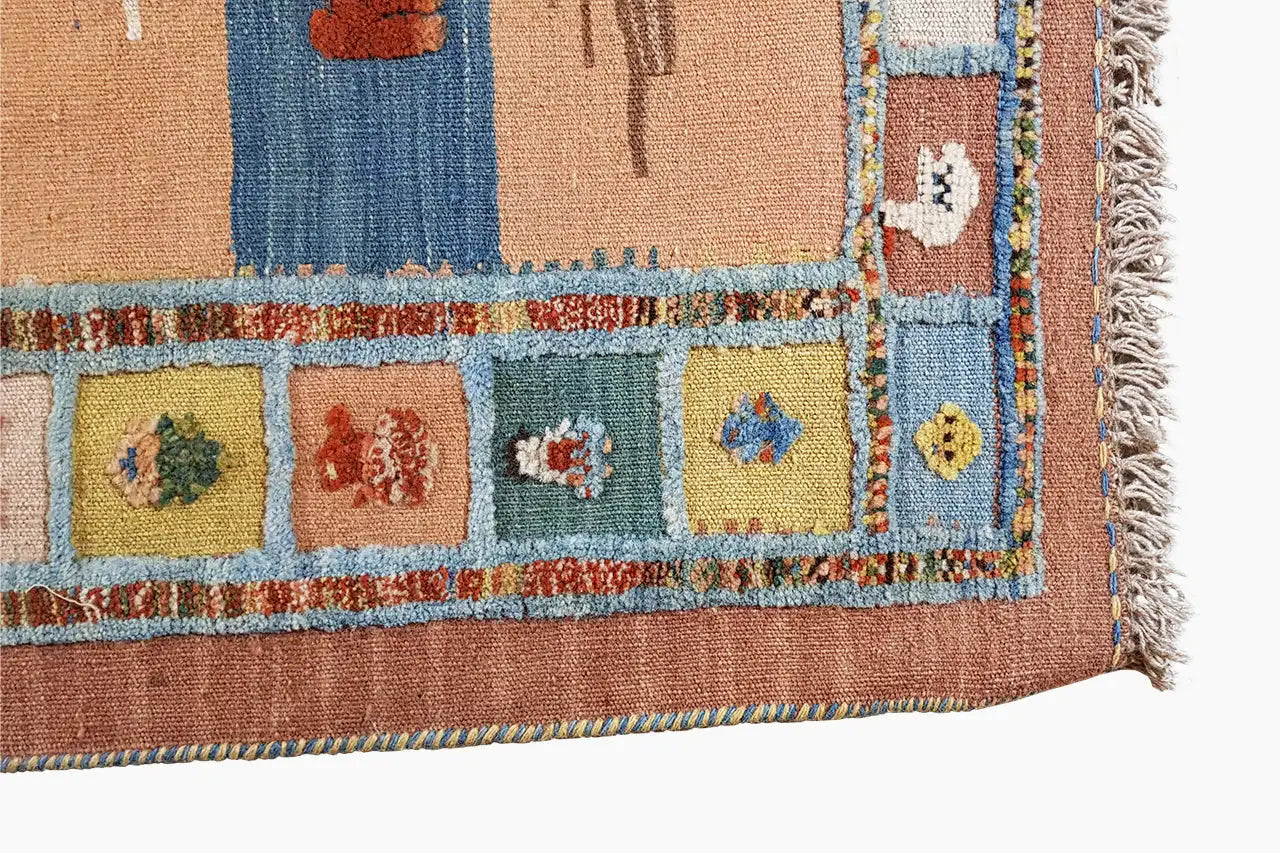 Kilim Qashqai - 800607 (205x157 cm) - Premium Kelim from German Carpet Shop - Just €459! Shop now at German Carpet Shop