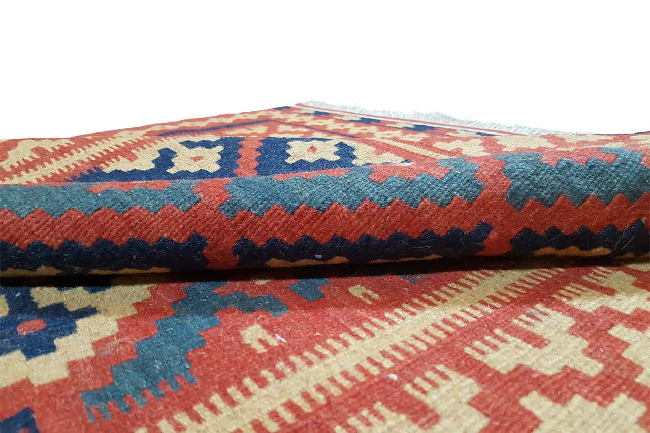 Kilim Qashqai - 301882 (185x123 cm) - Premium Kelim from German Carpet Shop - Just €199! Shop now at German Carpet Shop