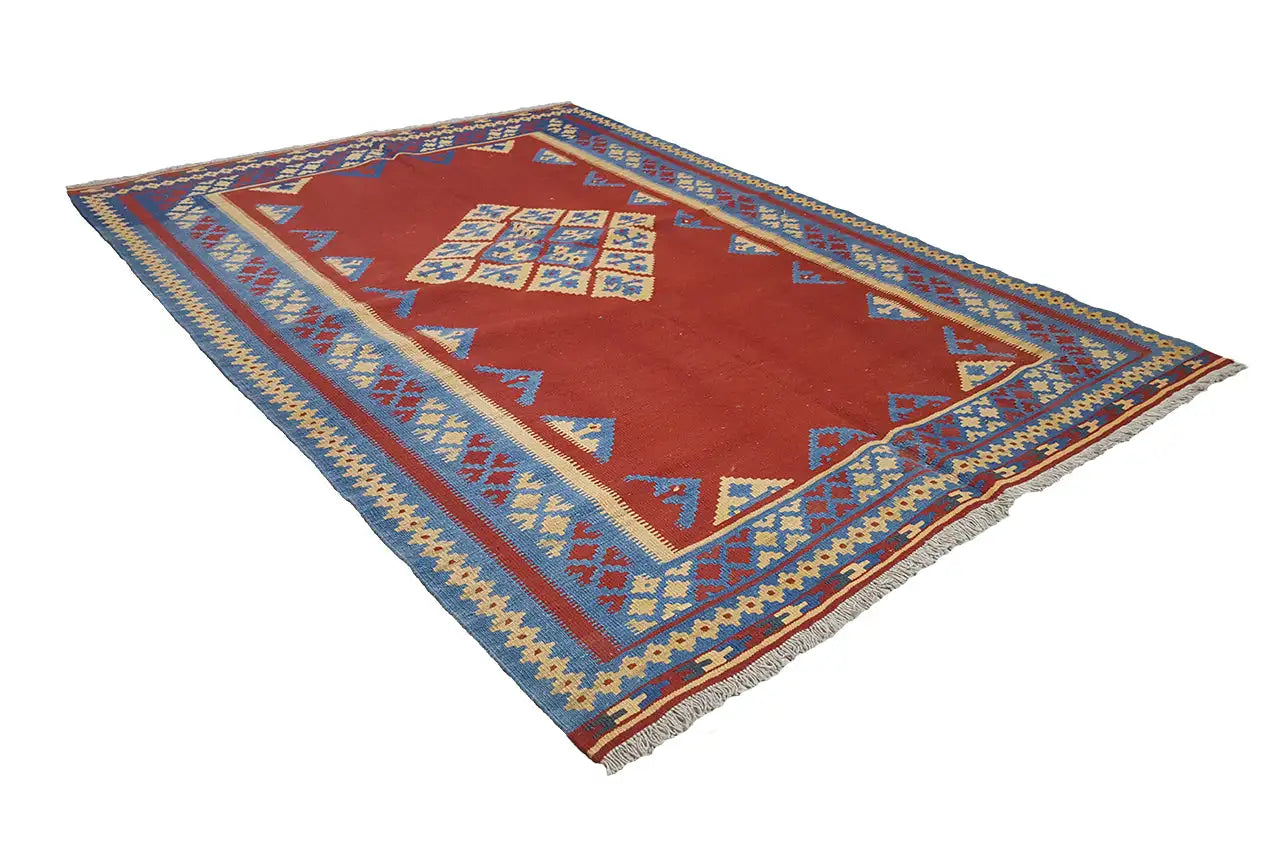 Kilim Qashqai - 802402 (217x155 cm) - Premium Kelim from German Carpet Shop - Just €309! Shop now at German Carpet Shop