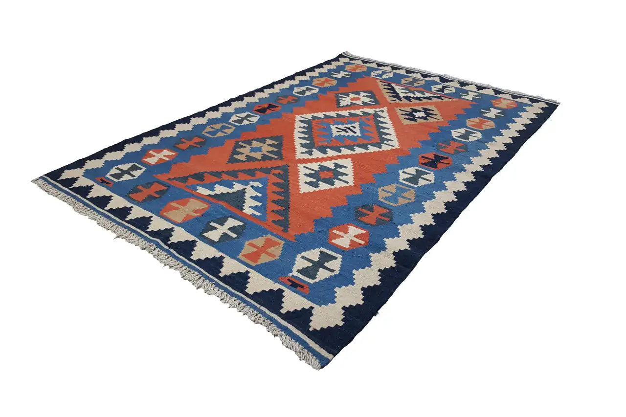 Kilim Qashqai - 802425 (181x120 cm) - Premium Kelim from German Carpet Shop - Just €199! Shop now at German Carpet Shop