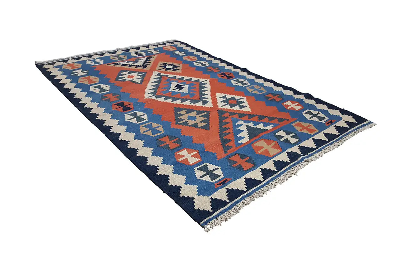 Kilim Qashqai - 802425 (181x120 cm) - Premium Kelim from German Carpet Shop - Just €199! Shop now at German Carpet Shop