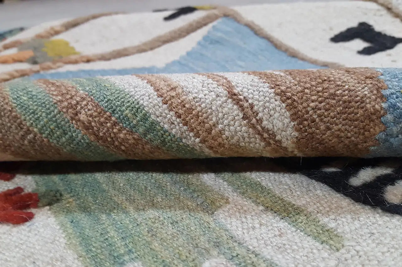 Kilim Qashqai - (195x147 cm) - Premium Kelim from German Carpet Shop - Just €449! Shop now at German Carpet Shop