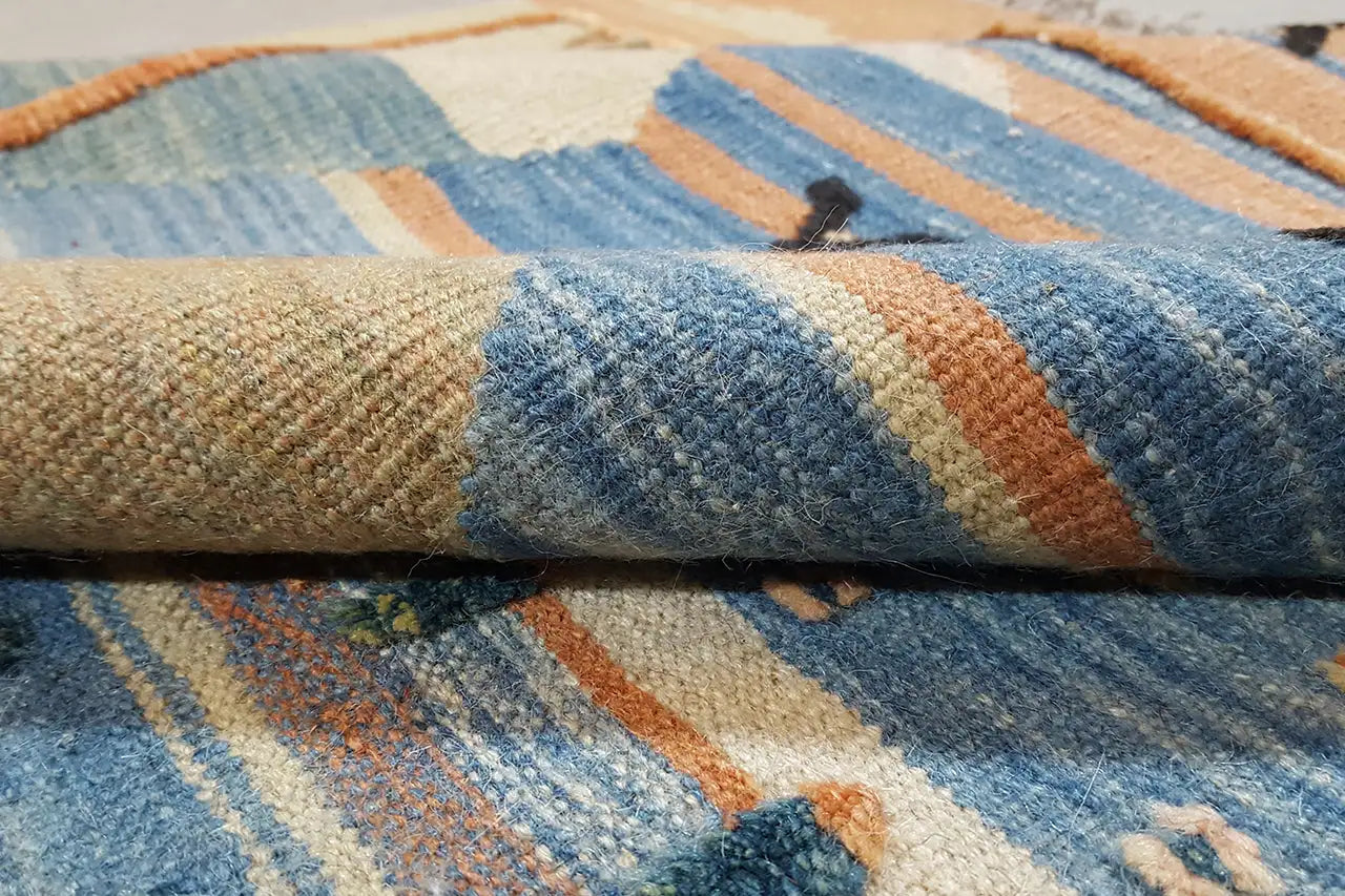 Kilim Qashqai - 605615 (194x153 cm) - Premium Kelim from German Carpet Shop - Just €449! Shop now at German Carpet Shop