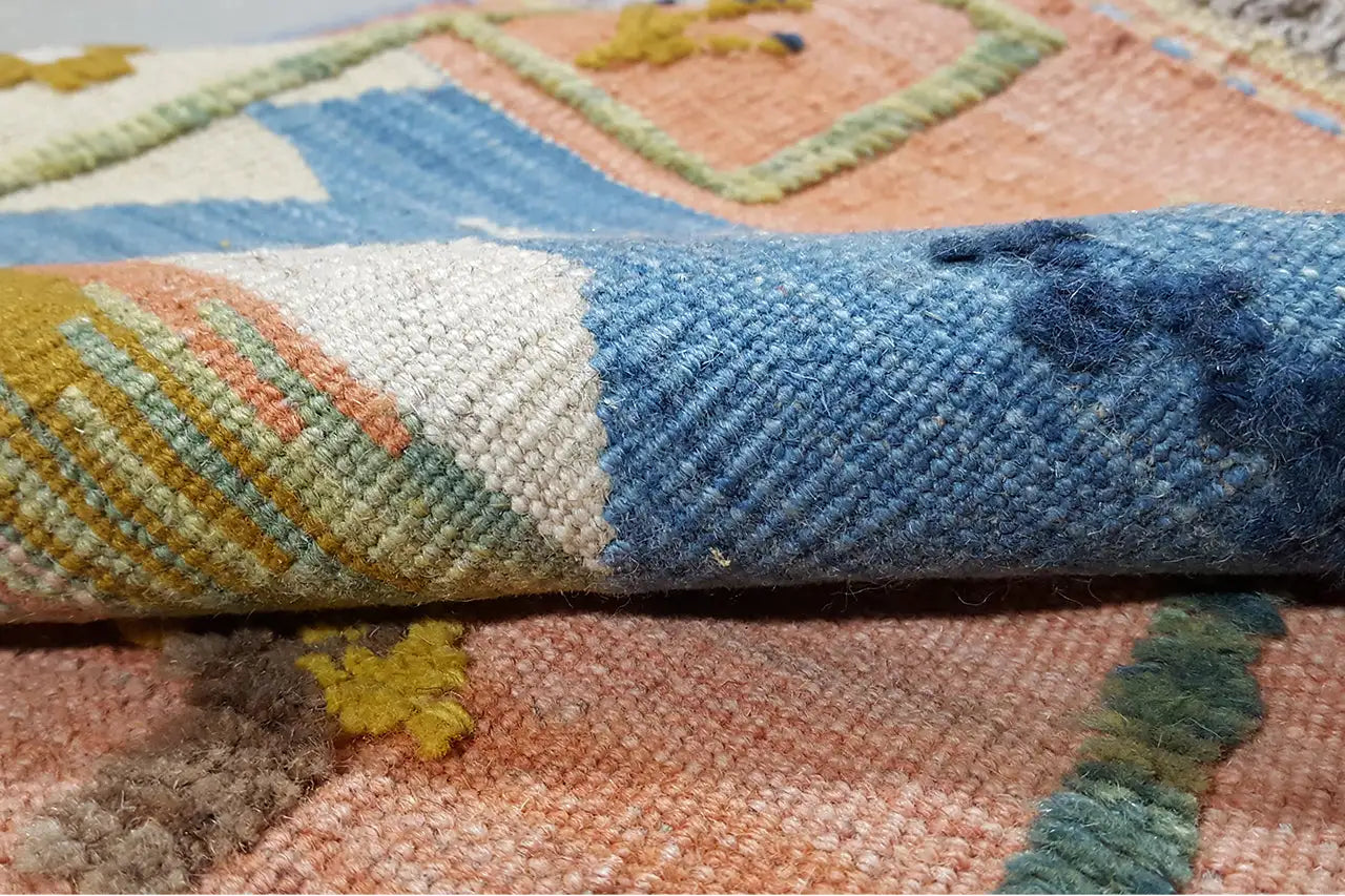 Kilim Qashqai - 800593 (112x84 cm) - Premium Kelim from German Carpet Shop - Just €149! Shop now at German Carpet Shop