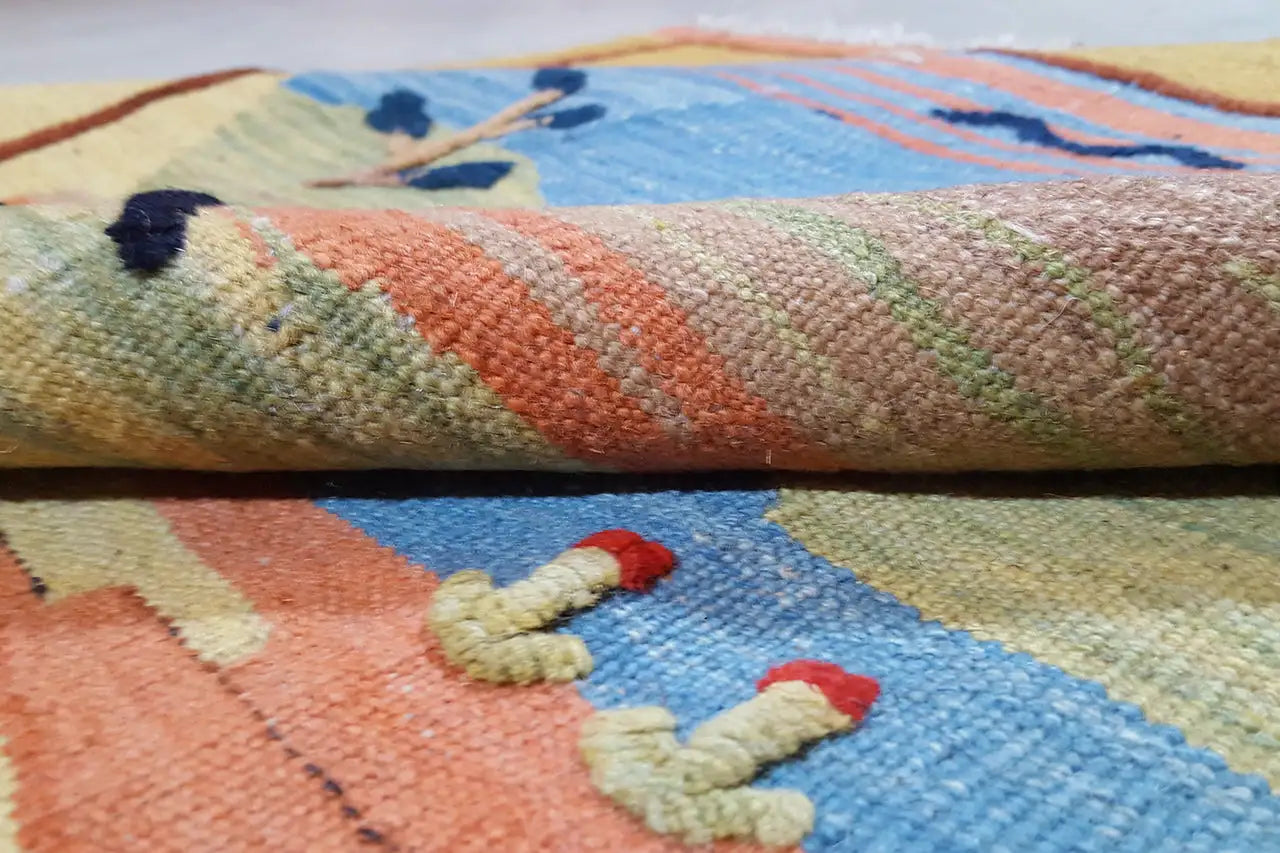Kilim Qashqai - 800595 (198x146 cm) - Premium Kelim from German Carpet Shop - Just €430! Shop now at German Carpet Shop