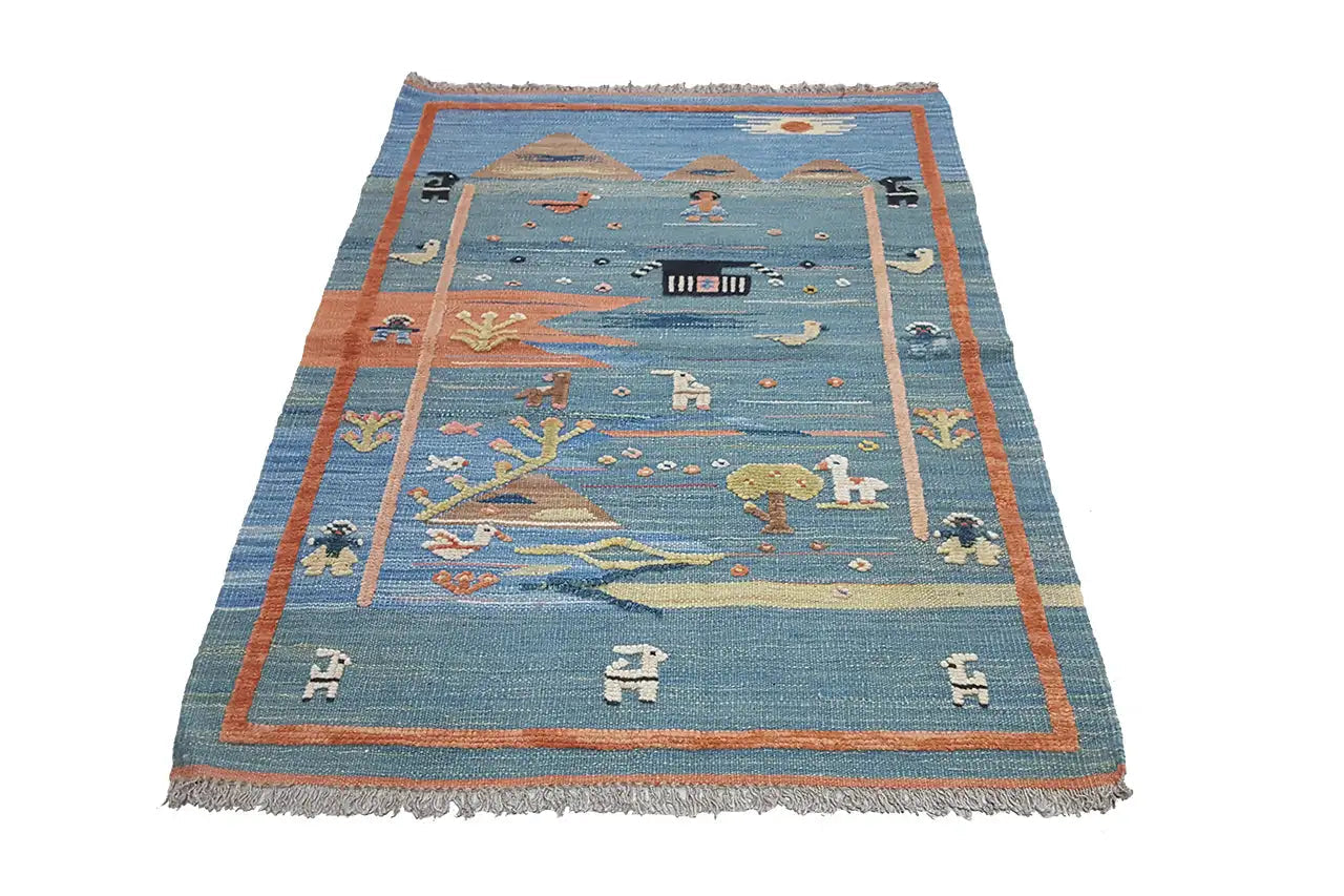 Kilim Qashqai - 800599 (119x84 cm) - Premium Kelim from German Carpet Shop - Just €149! Shop now at German Carpet Shop