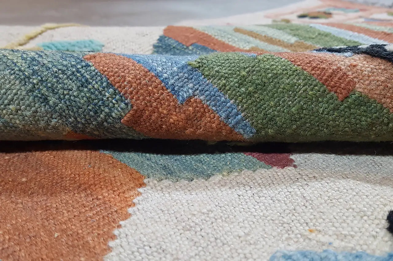 Kilim Qashqai - 800600 (193x87 cm) - Premium Kelim from German Carpet Shop - Just €249! Shop now at German Carpet Shop
