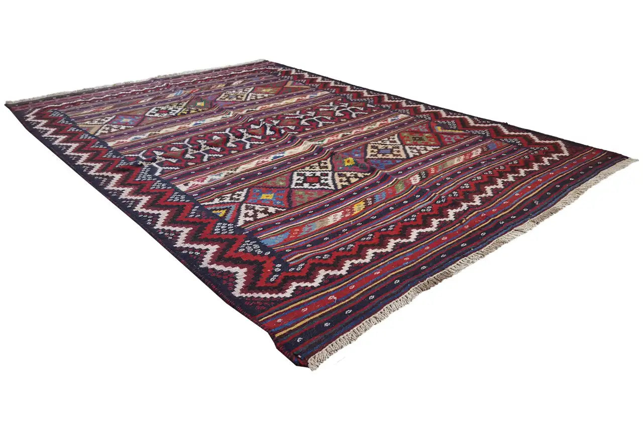 Kilim Sirjan - 905432 (234x155 cm) - Premium Kelim from German Carpet Shop - Just €490! Shop now at German Carpet Shop