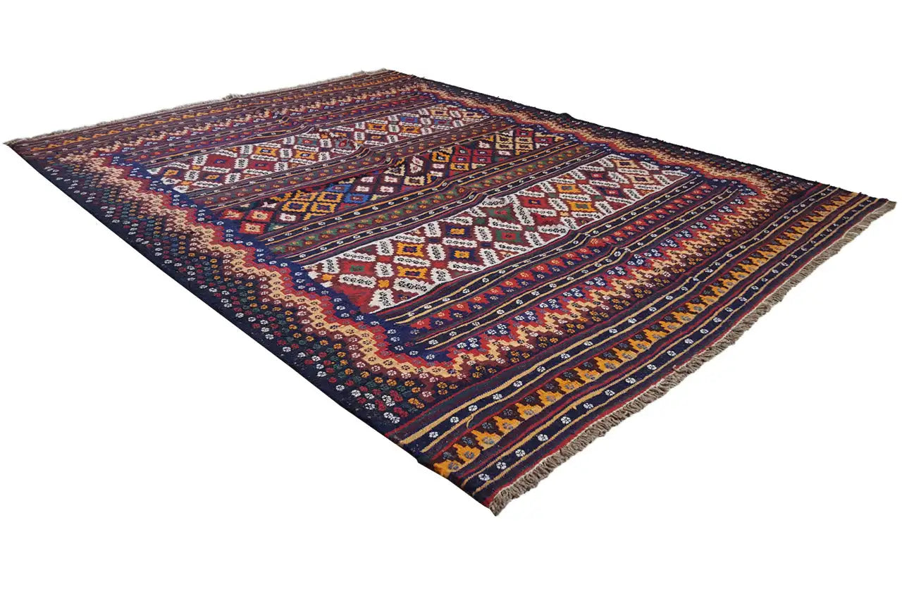 Kilim Sirjan - 905433 (218x164 cm) - Premium Kelim from German Carpet Shop - Just €490! Shop now at German Carpet Shop