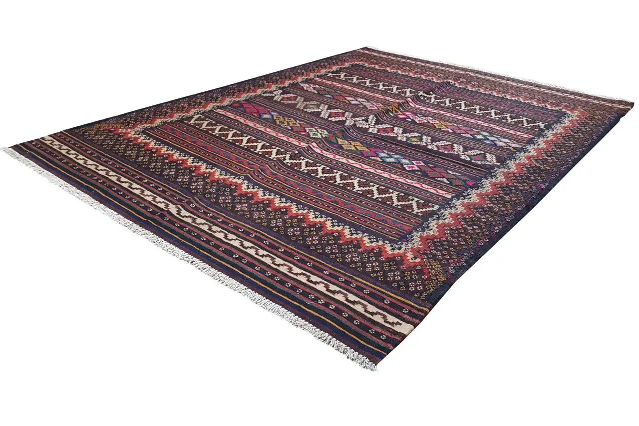 Kilim Sirjan - 905435 (208x155 cm) - Premium Kelim from German Carpet Shop - Just €349! Shop now at German Carpet Shop