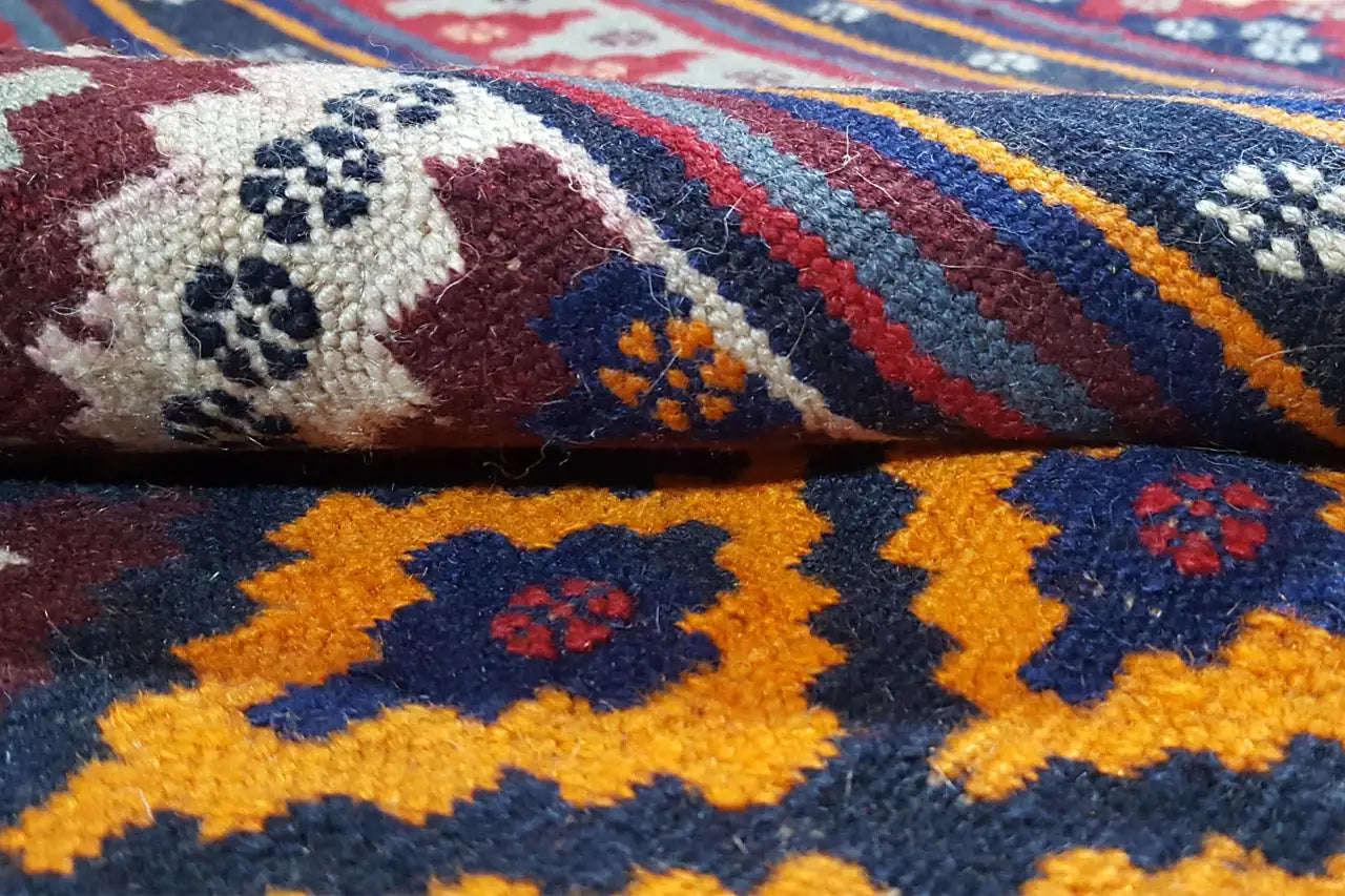 Kilim Sirjan - 905436 (224x162 cm) - Premium Kelim from German Carpet Shop - Just €490! Shop now at German Carpet Shop
