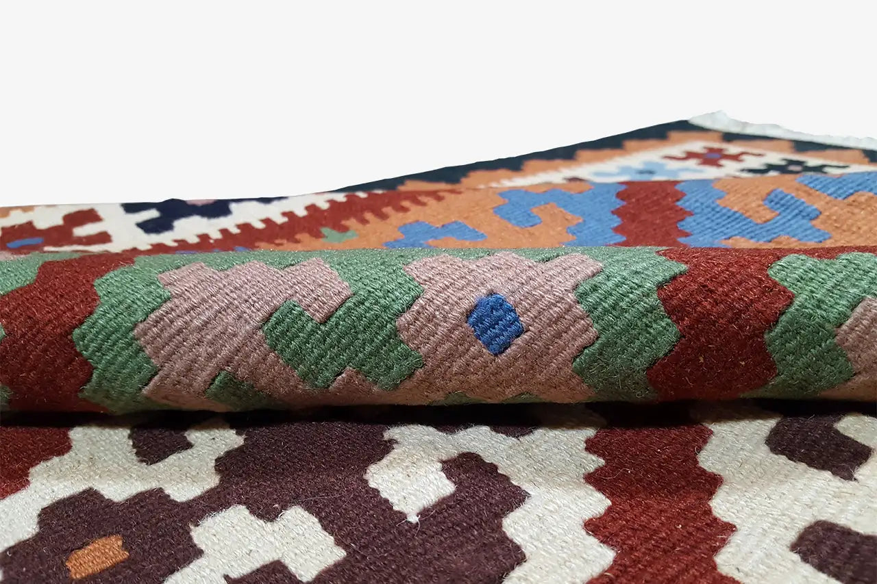 Kilim Qashqai - Multicolor 5PL 145x97 cm - German Carpet Shop