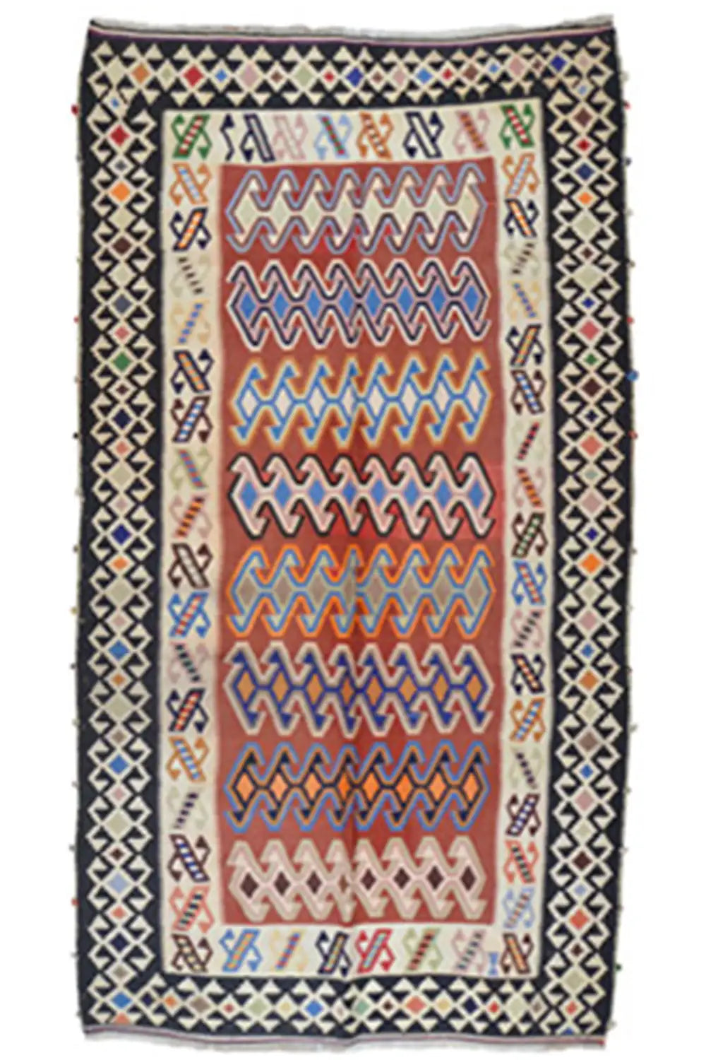 Kilim Qashqai - 802413 (293x160 cm) - Premium Kelim from German Carpet Shop - Just €490! Shop now at German Carpet Shop