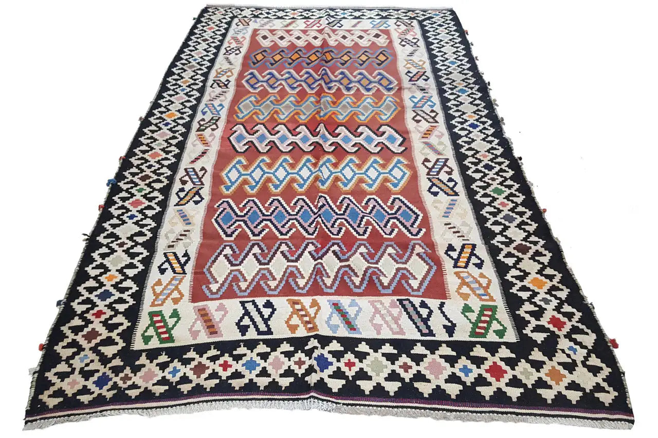 Kilim Qashqai - 802413 (293x160 cm) - Premium Kelim from German Carpet Shop - Just €490! Shop now at German Carpet Shop