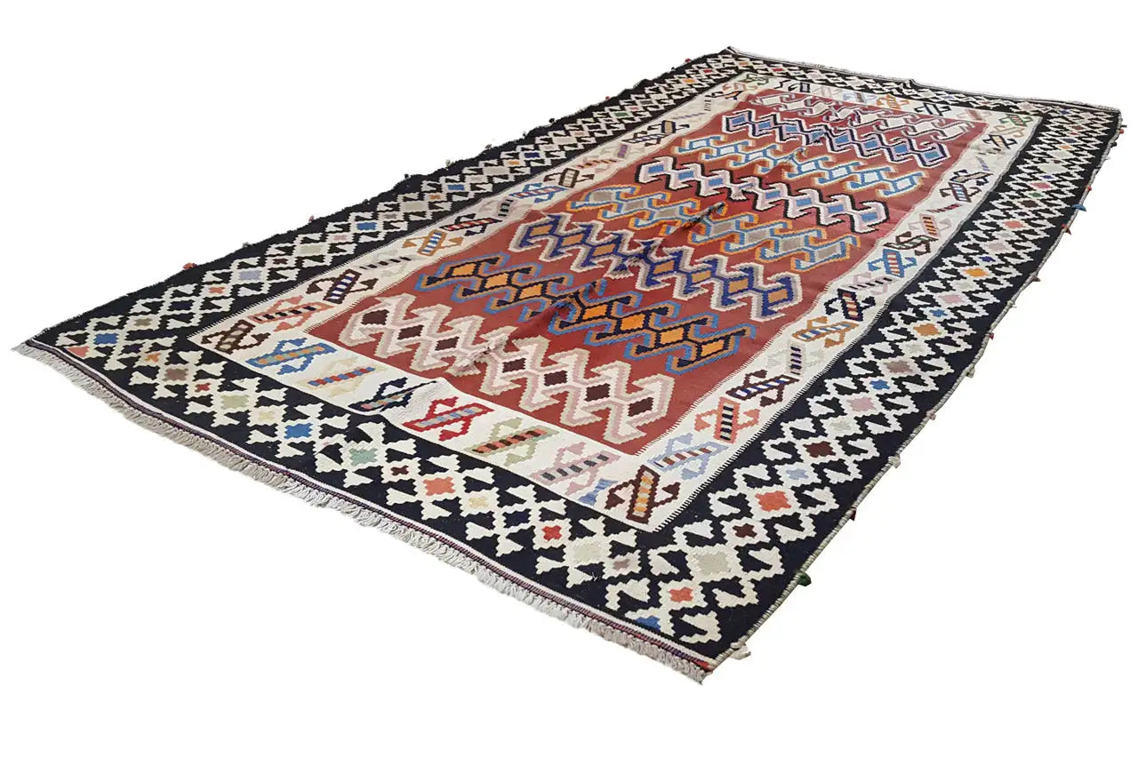 Kilim Qashqai - 802413 (293x160 cm) - Premium Kelim from German Carpet Shop - Just €490! Shop now at German Carpet Shop