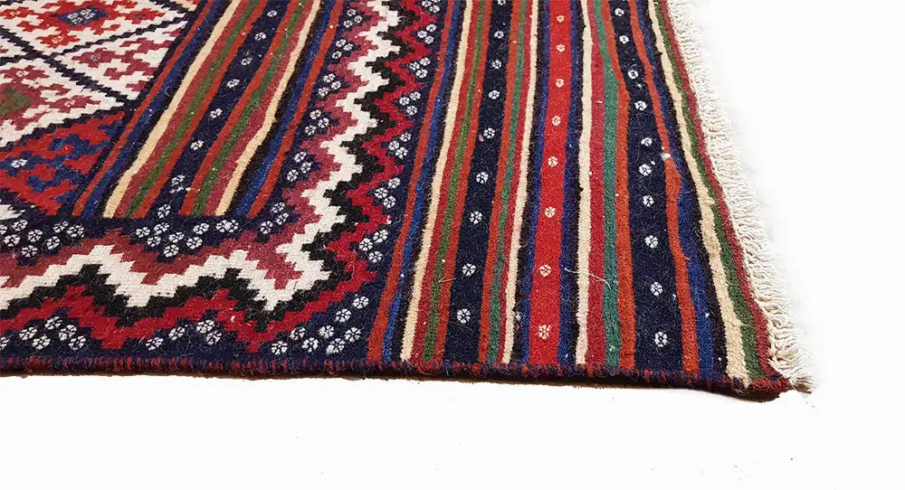 Kilim Sirjan - 905428 (224x141 cm) - Premium Kelim from German Carpet Shop - Just €349! Shop now at German Carpet Shop