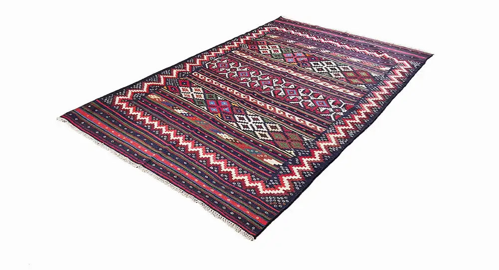 Kilim Sirjan - (230x148 cm) - Premium Kelim from German Carpet Shop - Just €365! Shop now at German Carpet Shop