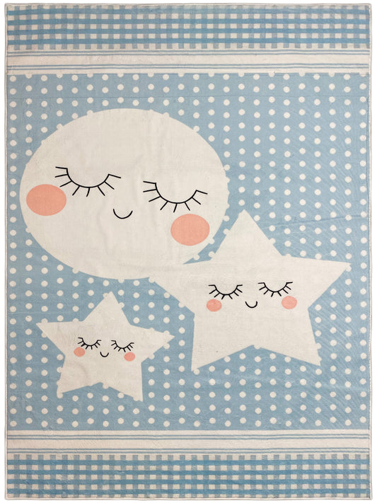 Tappeto per bambini „Mondo delle stelle“, blu, 160x230 cm