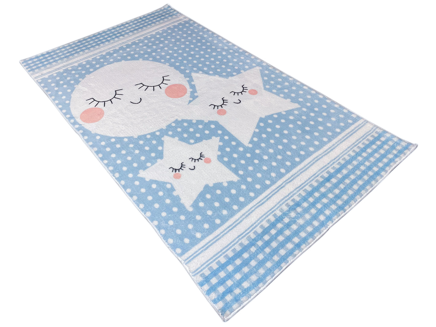 Tappeto per bambini "Mondo delle stelle", blu, 90x160 cm