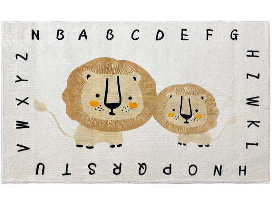 Tappeto per bambini „Leone“, beige, 90x160 cm