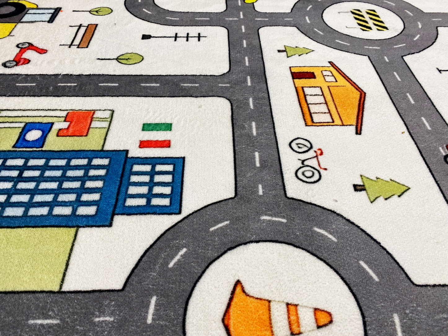 Tappeto per bambini "Strada", grigio, 140x200 cm