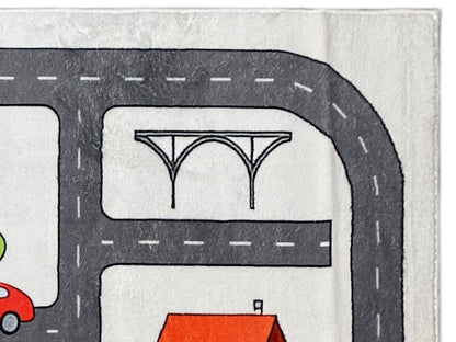 Tappeto per bambini "Strada", grigio, 140x200 cm