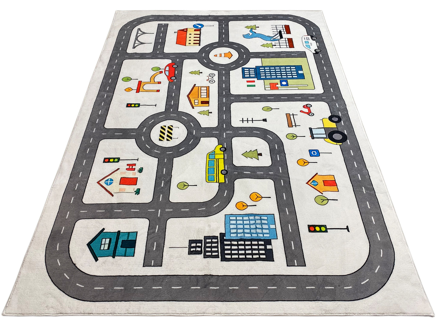 Tappeto per bambini „Strada“, grigio, 160x230 cm