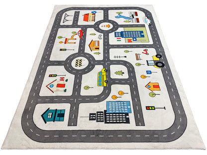 Tappeto per bambini „Strada“, grigio, 160x230 cm