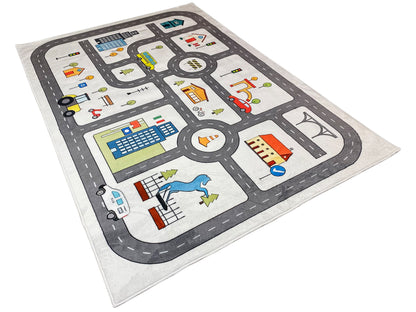Tappeto per bambini „Strada“, grigio, 160x230 cm