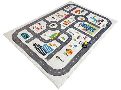 Tappeto per bambini „Strada“, grigio, 160x230 cm