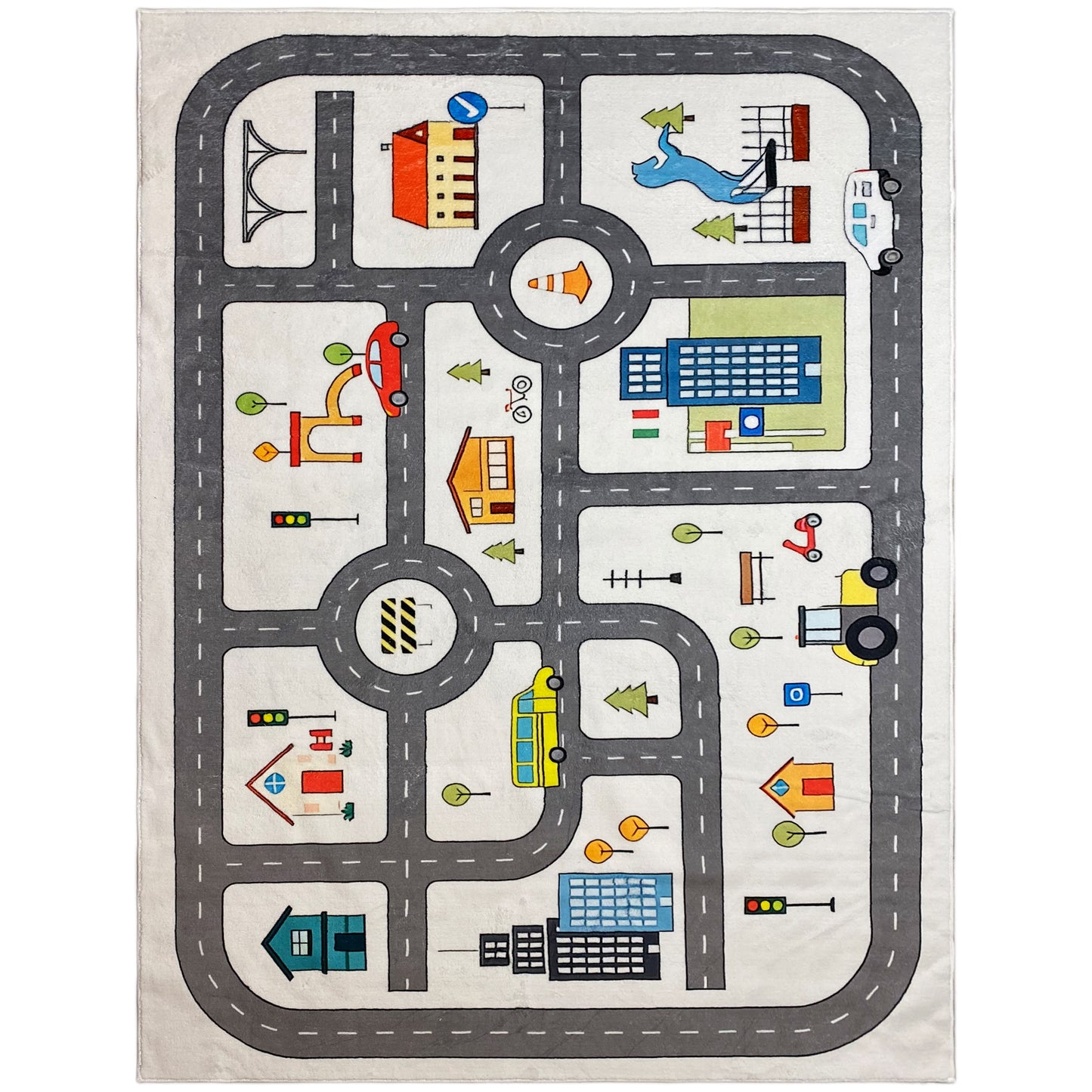 Tappeto per bambini „Strada“, grigio, 160x230 cm