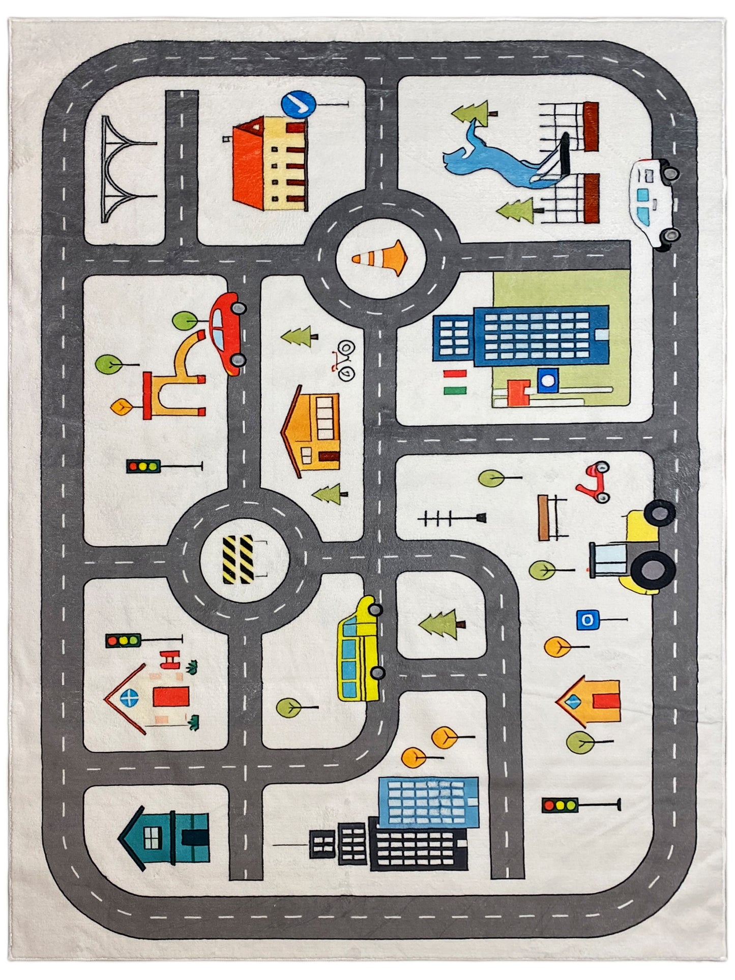 Tappeto per bambini „Strada“, grigio, 160x230 cm