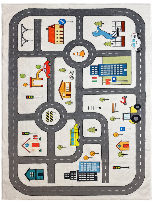 Tappeto per bambini „Strada“, grigio, 160x230 cm