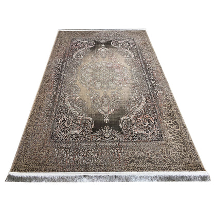 Silber-Maroon Teppich 170x240cm