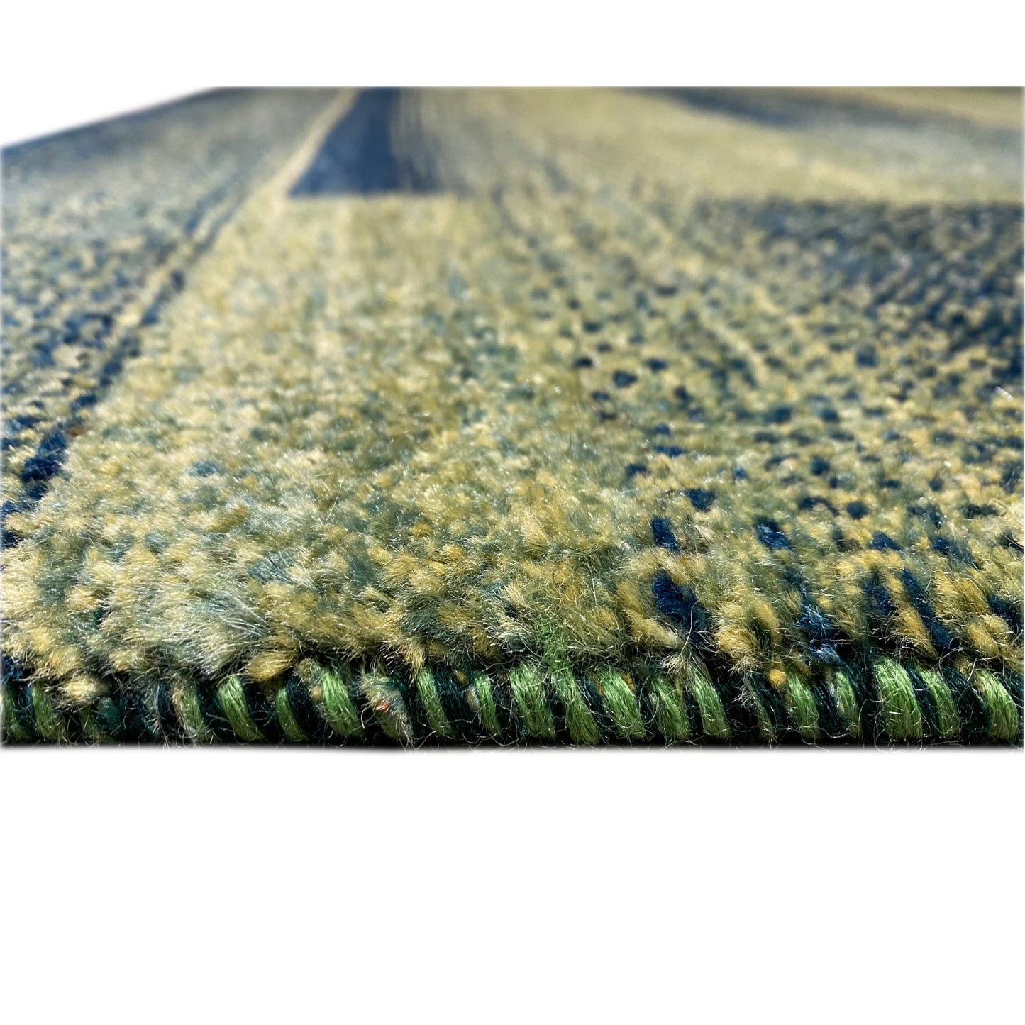 Gabbeh Teppich Grün/Grün 201x146 cm - German Carpet Shop