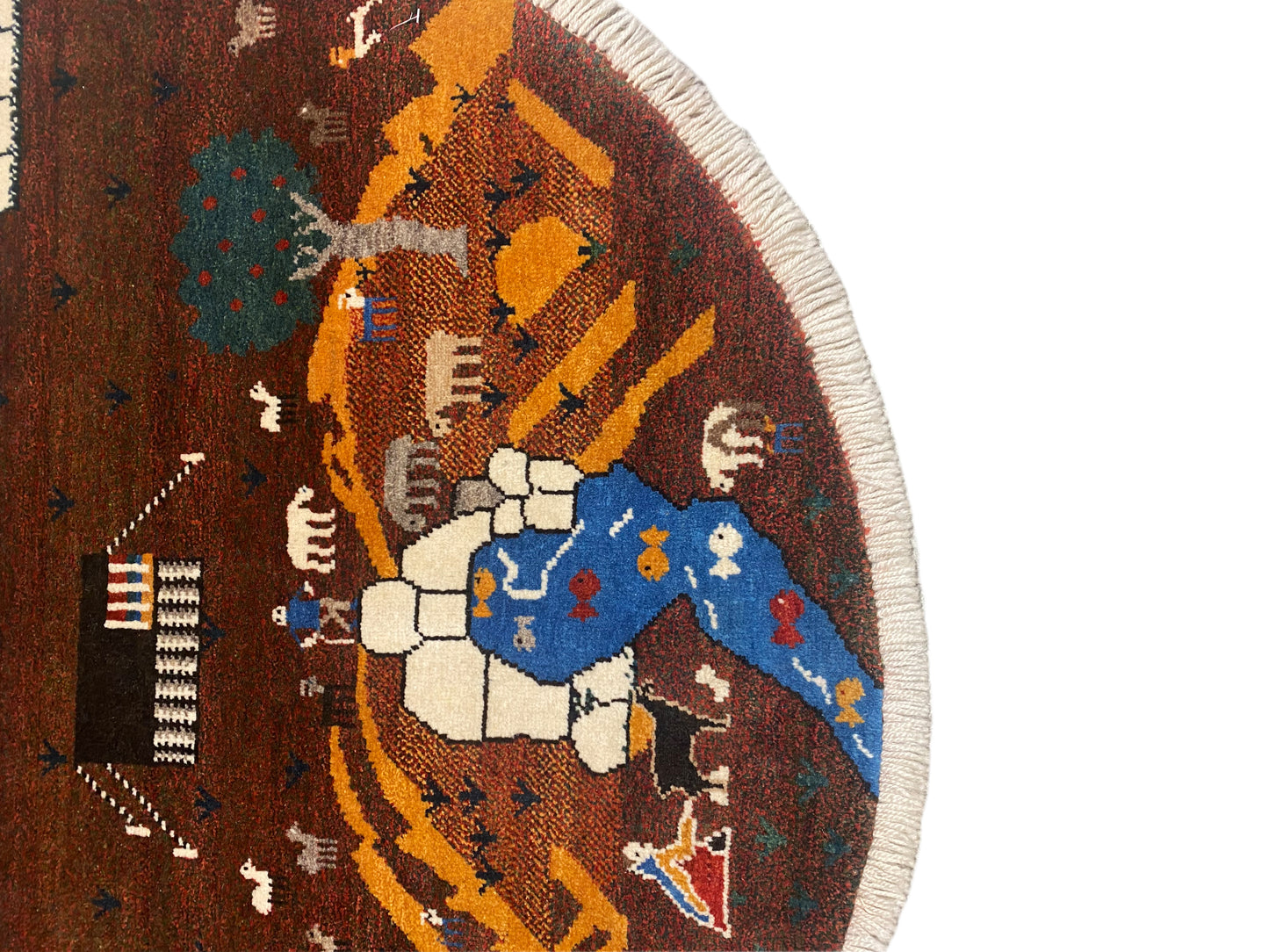 Tappeto Gabbeh marrone, 107x107 cm