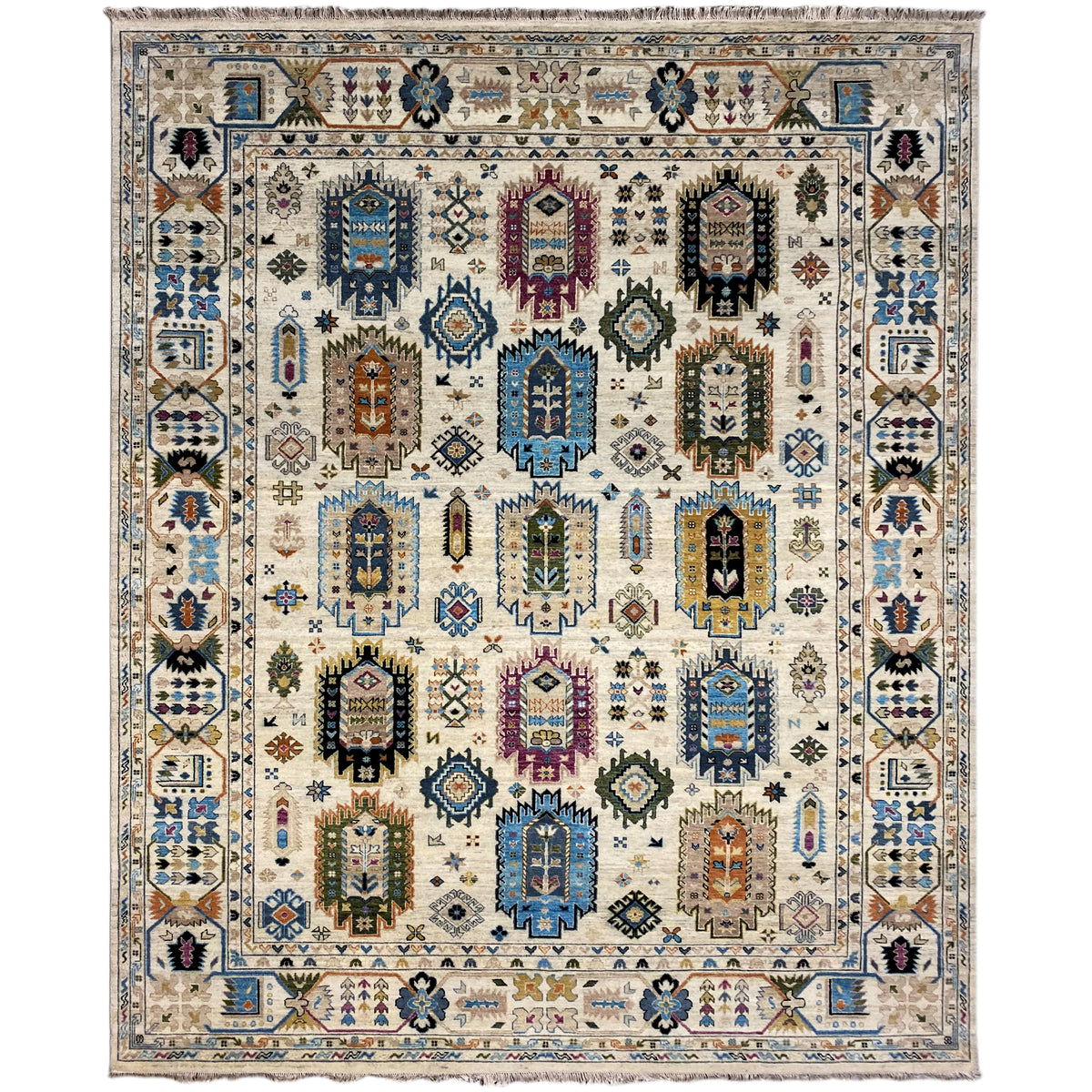 Indo Afghan Teppich - 309x242 cm