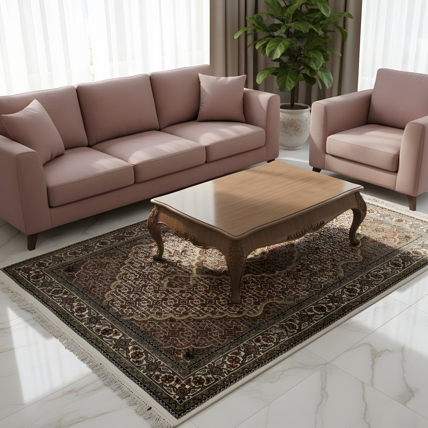 IndoTabriz-Teppich-25-Livingroom - German Carpet Shop