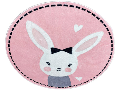 Tappeto rotondo per bambini Coniglio, 100 cm