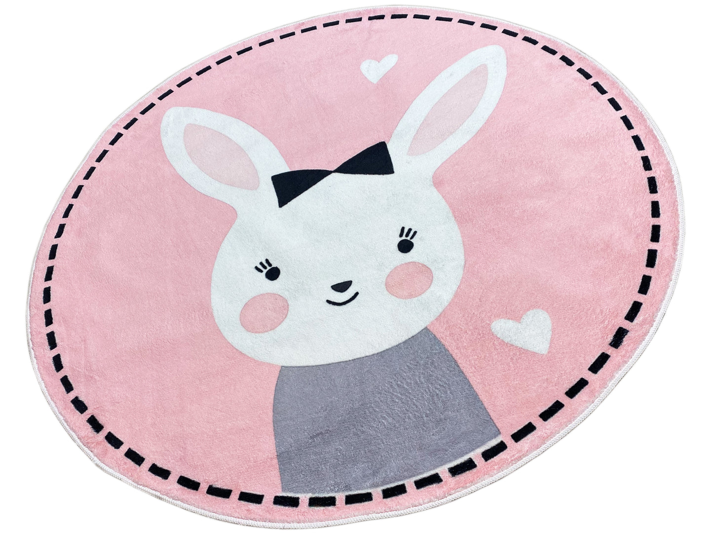 Tappeto rotondo per bambini Coniglio, 120 cm