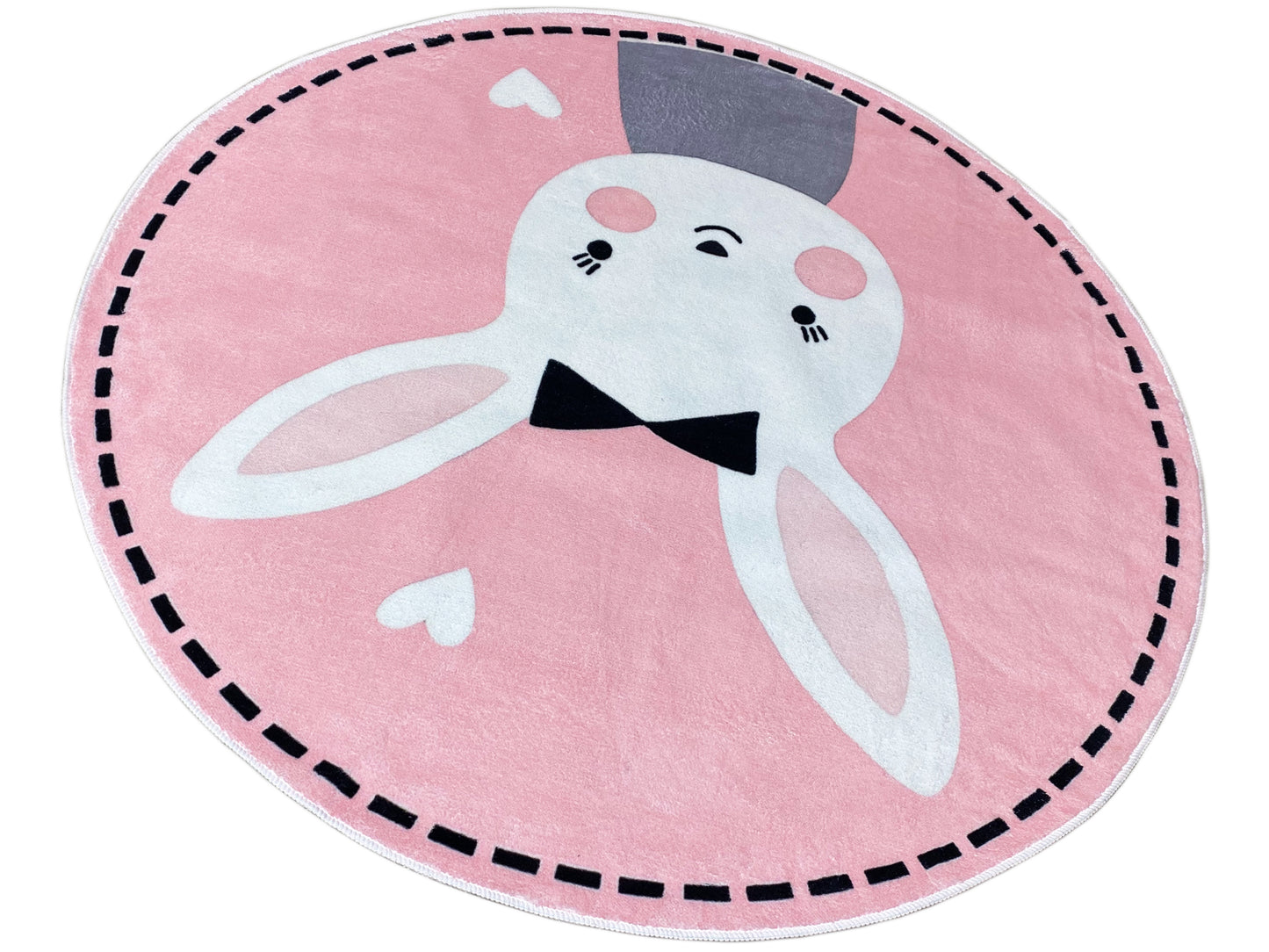 Tappeto rotondo per bambini Coniglio, 120 cm