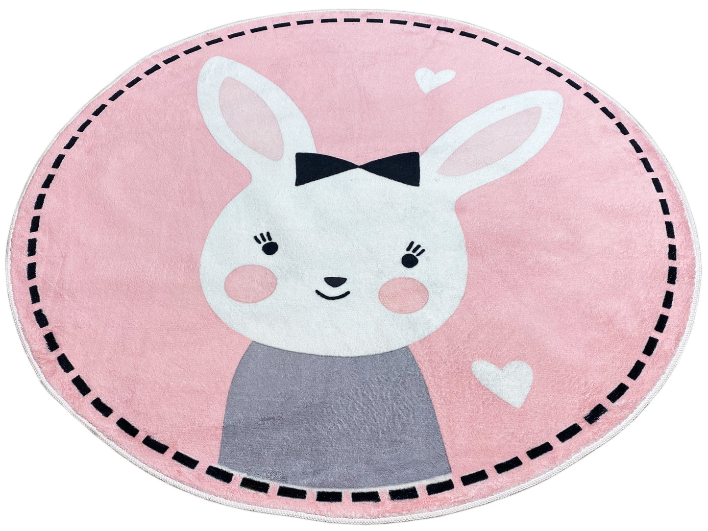 Tappeto rotondo per bambini Coniglio, 120 cm